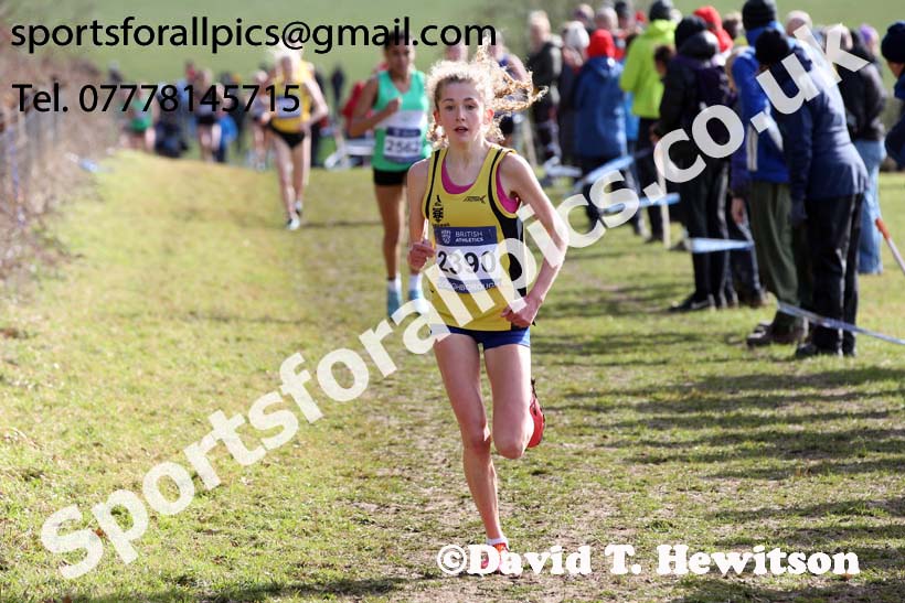 Womens under-20s 2019 British Athletics Inter Counties Cross Country, Prestwood Hall, Loughborough. Photo:  David T. Hewitson/Sports for All Pics